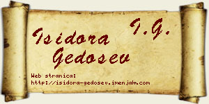Isidora Gedošev vizit kartica